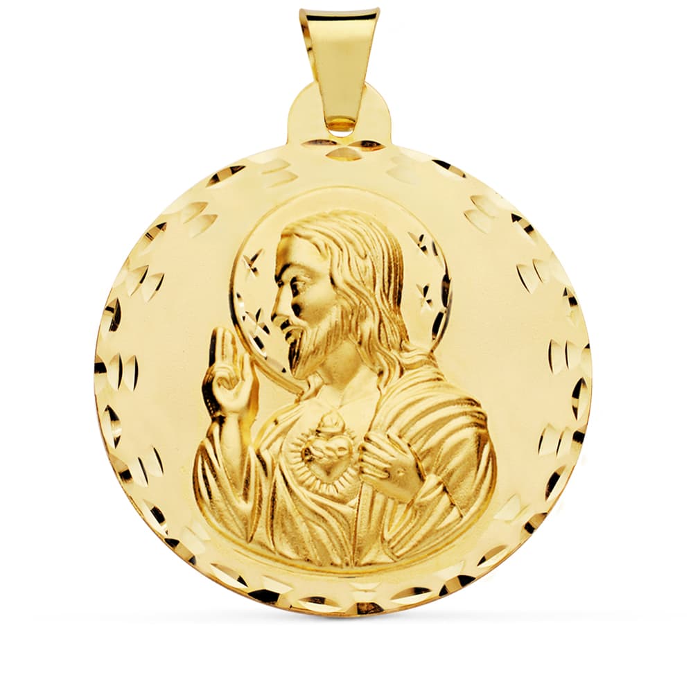 Medalla Corazón de Jesús 18K 42 mm