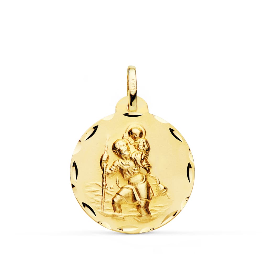 18K Saint Christopher-medalje 22MM