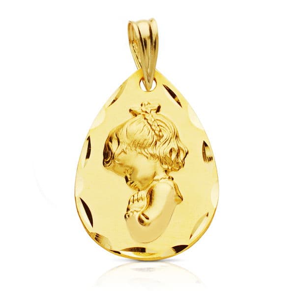 18K Blank Medalje 21X14 mm