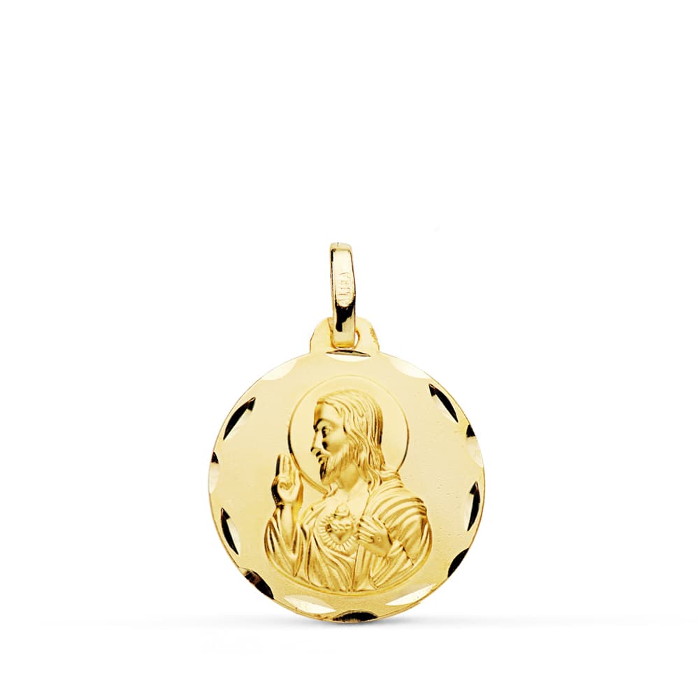 18K Jesu hellige hjerte-medalje 18MM