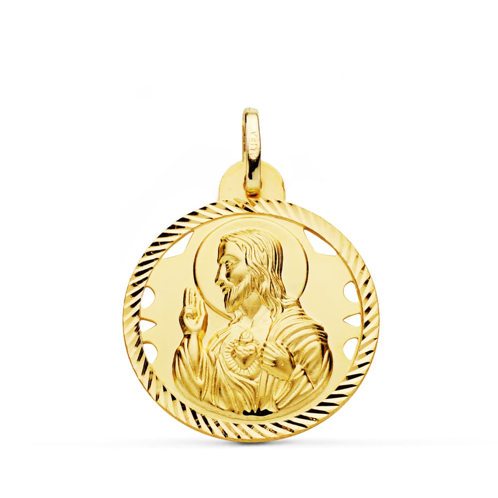 18K Herz-Jesu-Medaille 24MM