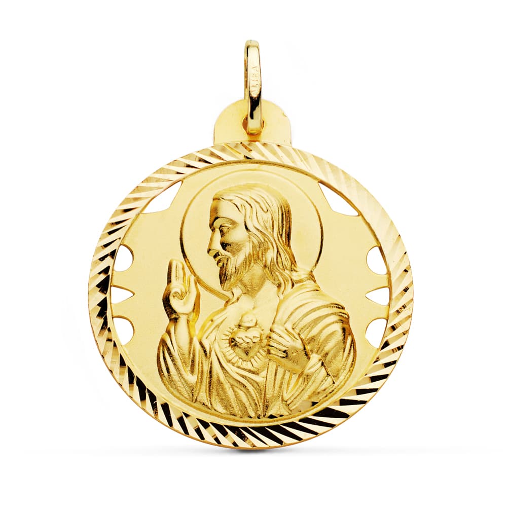 18K Herz-Jesu-Medaille 30MM