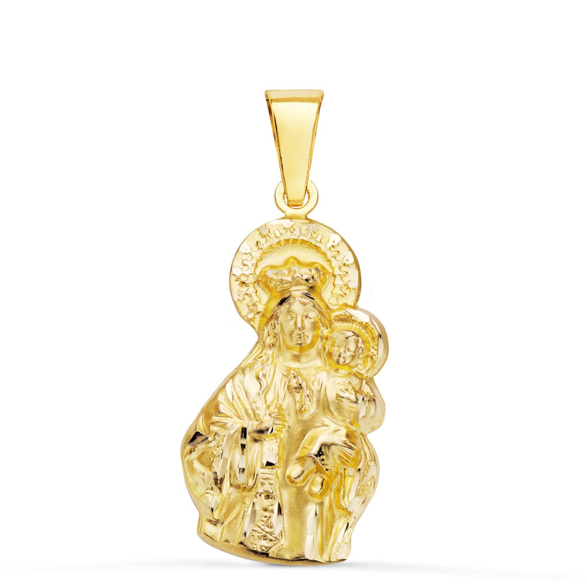 Medalha Virgem do Monte Carmelo 18K 28 X 14 mm