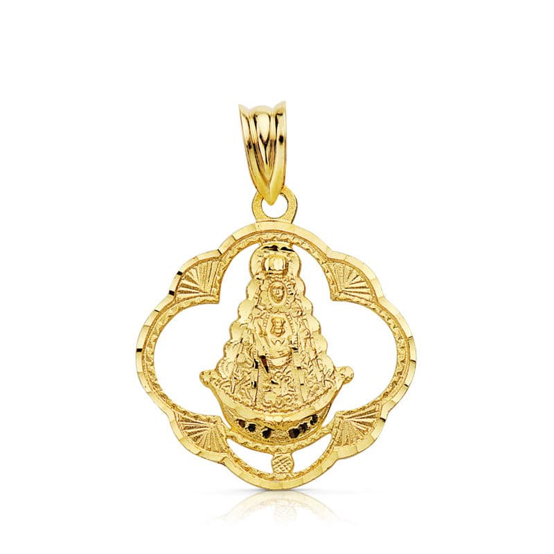 18K ميدالية العذراء من روثيو 25X22 مم