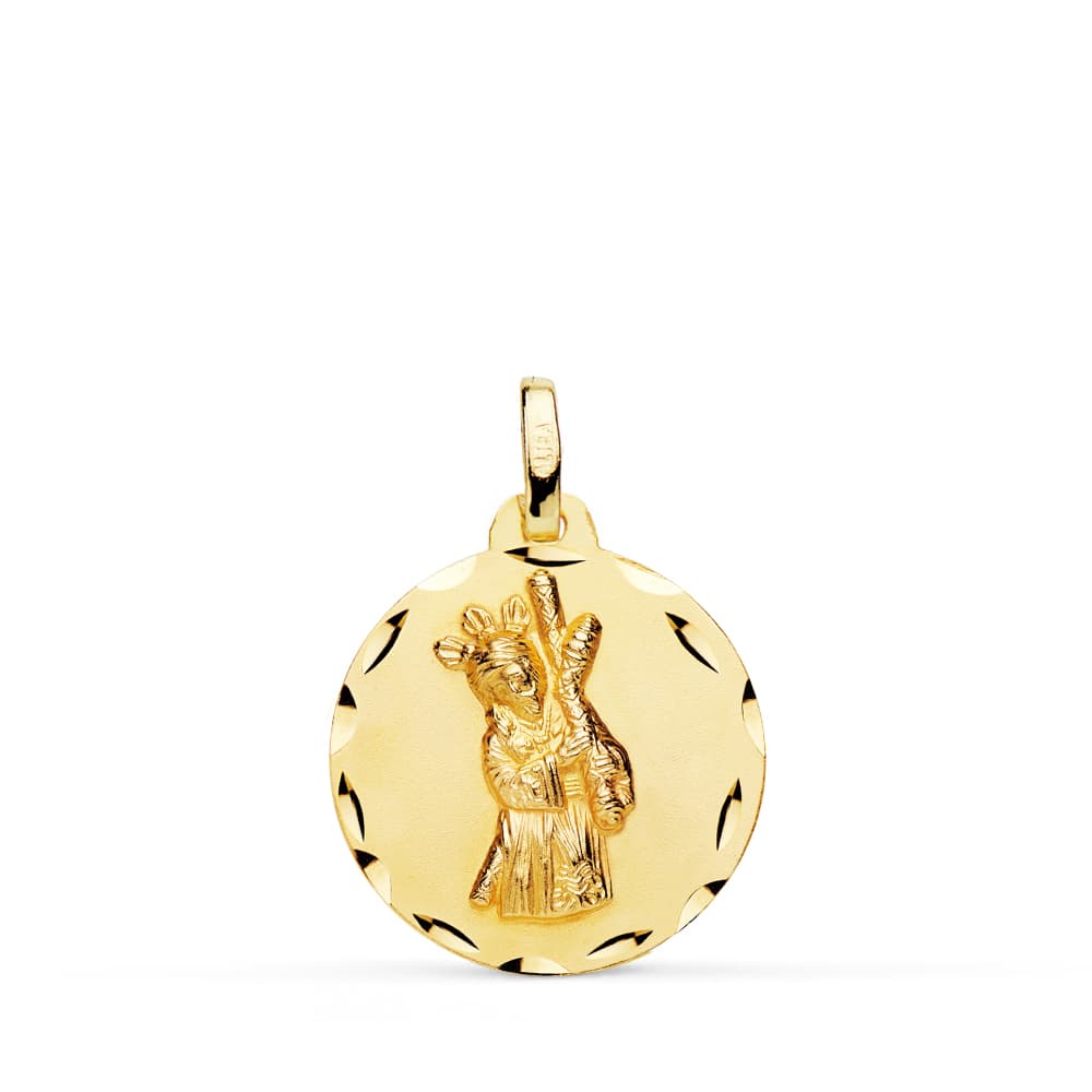 18K Reliefmedaille Christi 18 mm