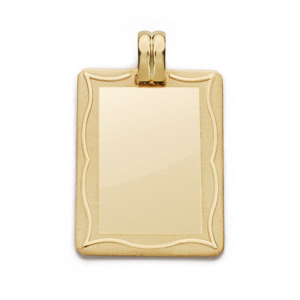 18K Gulguldbelagt Plaqueramme 28X20 mm