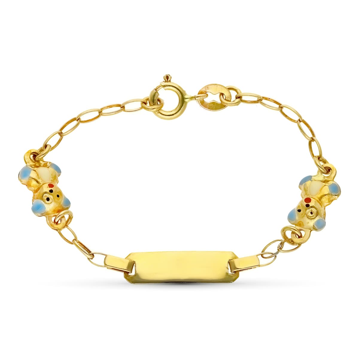 18K Gourmette Or Jaune 2 Ours S