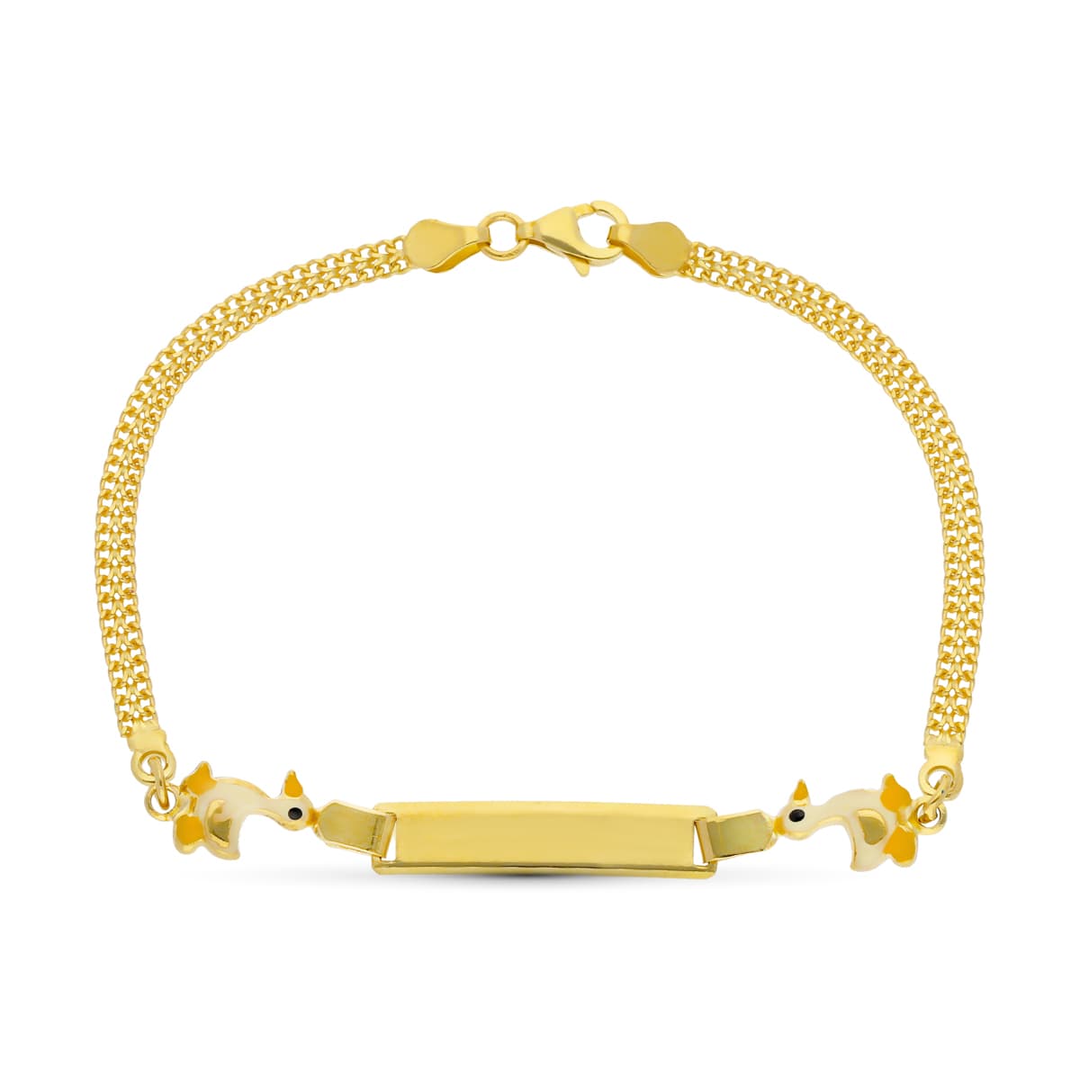 18K gul guld kantstensand 16 Cm