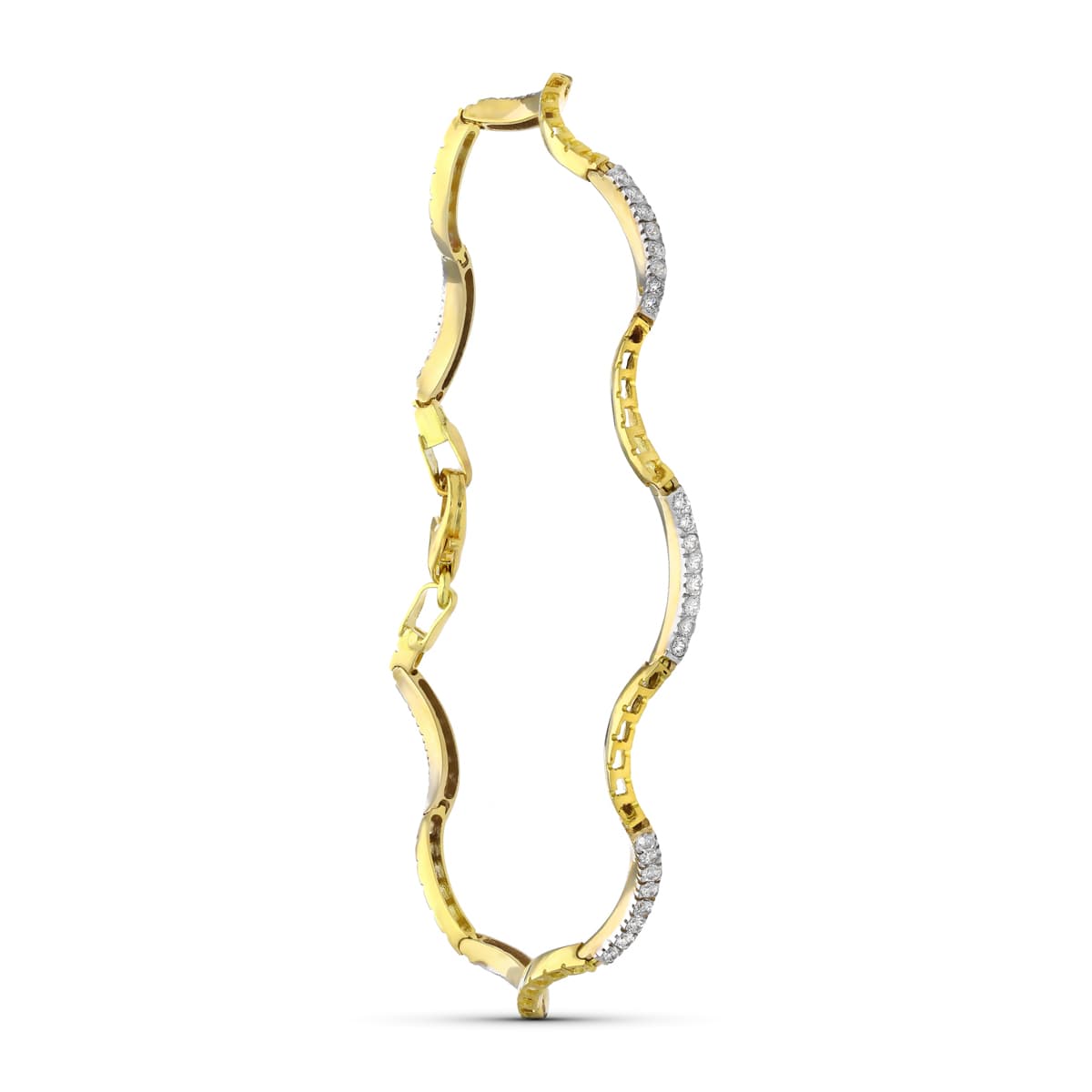 Bracelet en Or Bicolore 18K avec Zircone