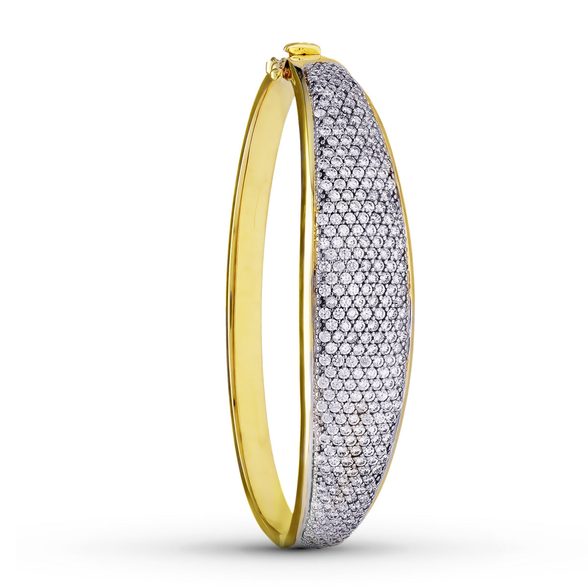 18K Bracelet en Or Bicolore et Zircons