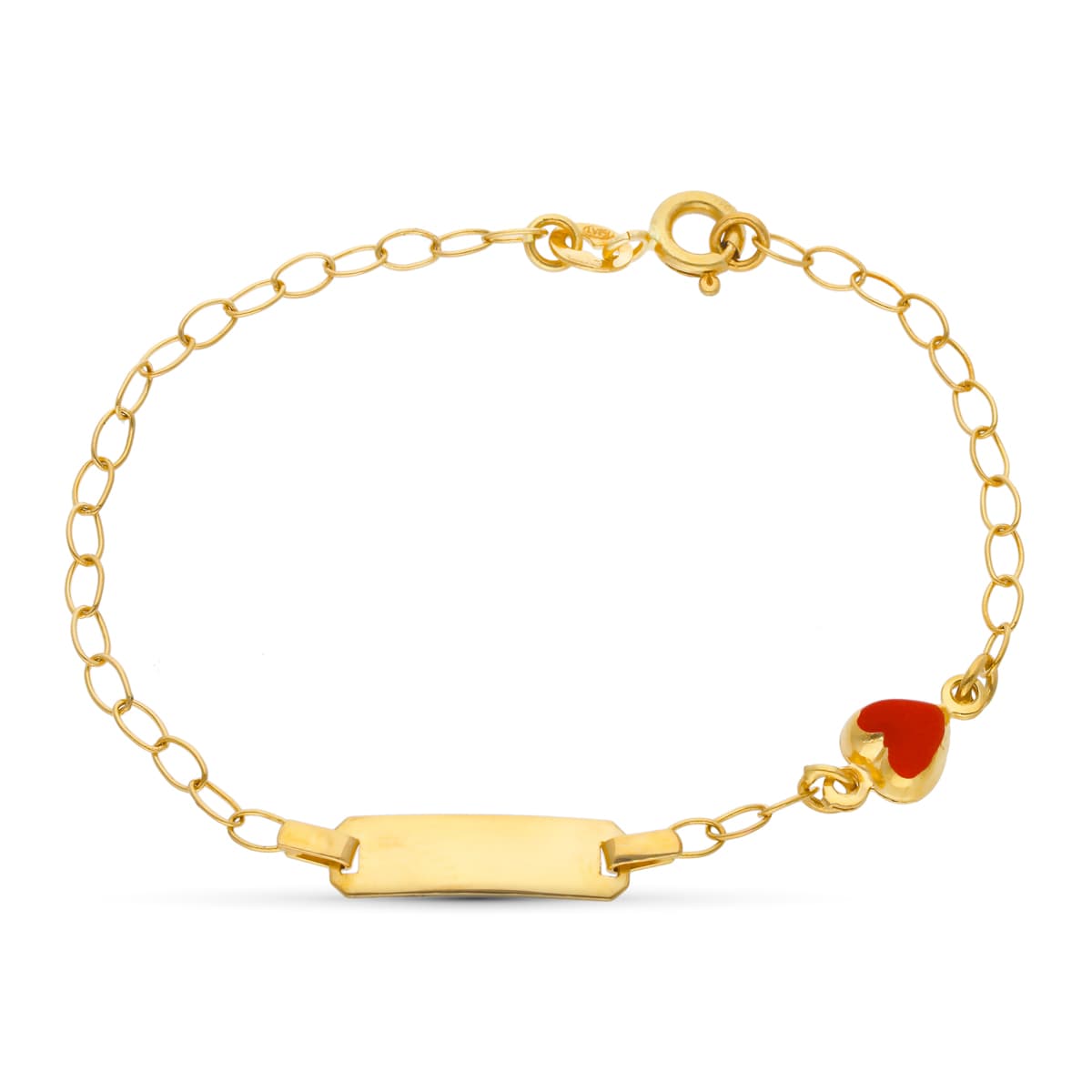 18K gul guld kantstenshjerte 16,5 cm