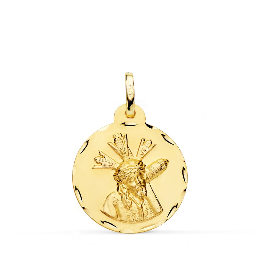 Medalha Cristo do Grande Poder 9K DIAMANTE 20mm