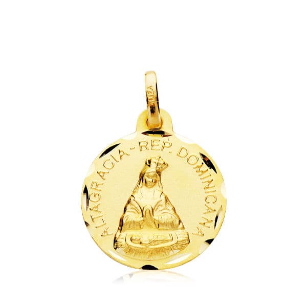 18K Médaille Vierge Daltagracia 16 mm
