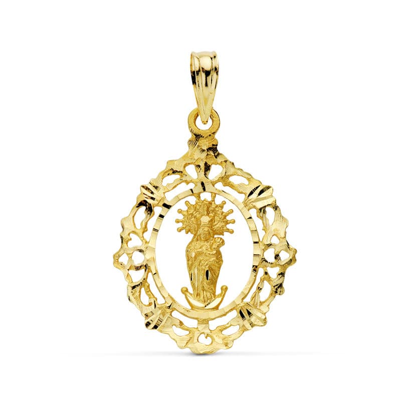 18K Virgin Almudena érem 27 X 20 mm