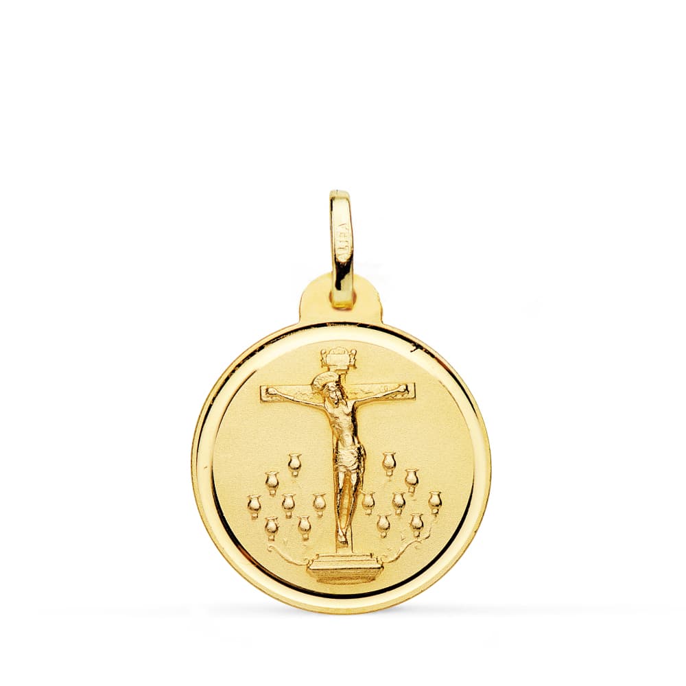 Medalia Hristos răstignit 18K 20 mm