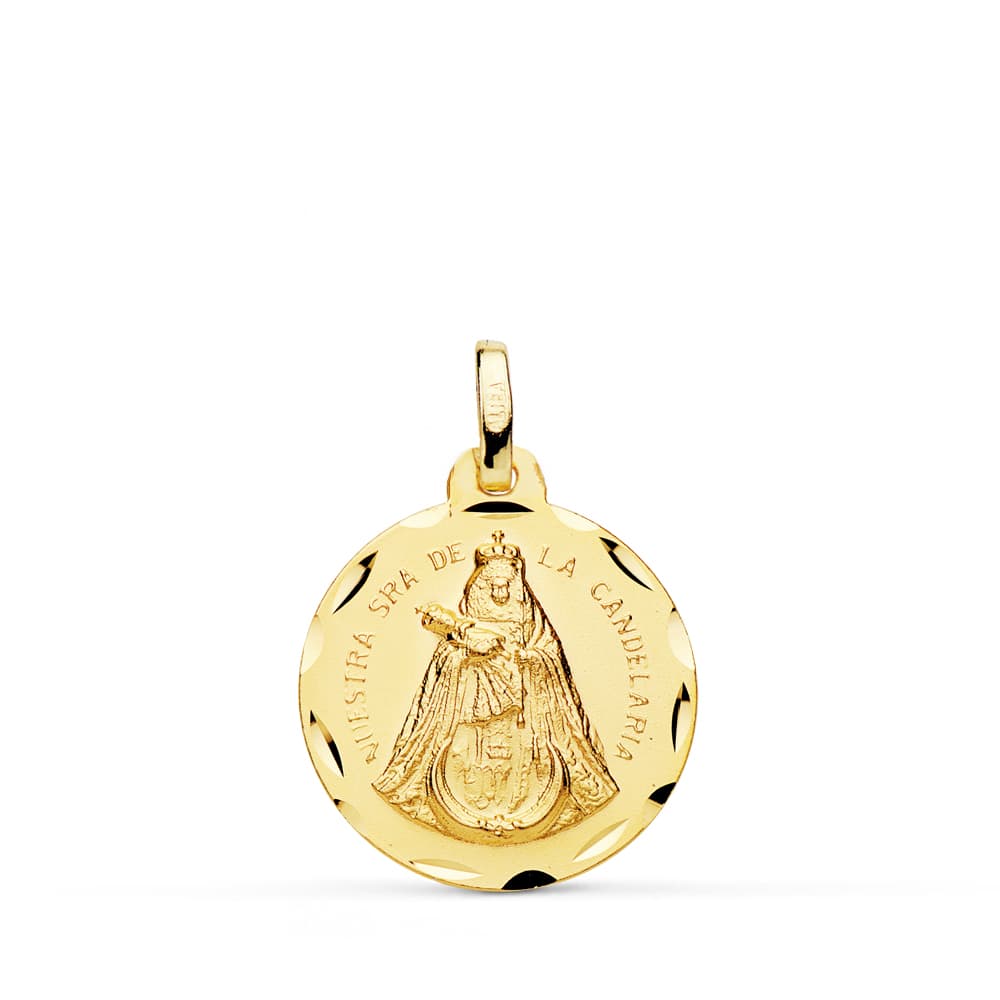 18K Notre Dame Candelaria érem csiszolt 18 mm