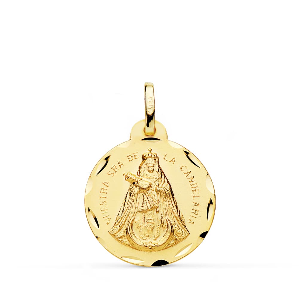 Medalla Virgen Candelaria Oro 18K 20 mm