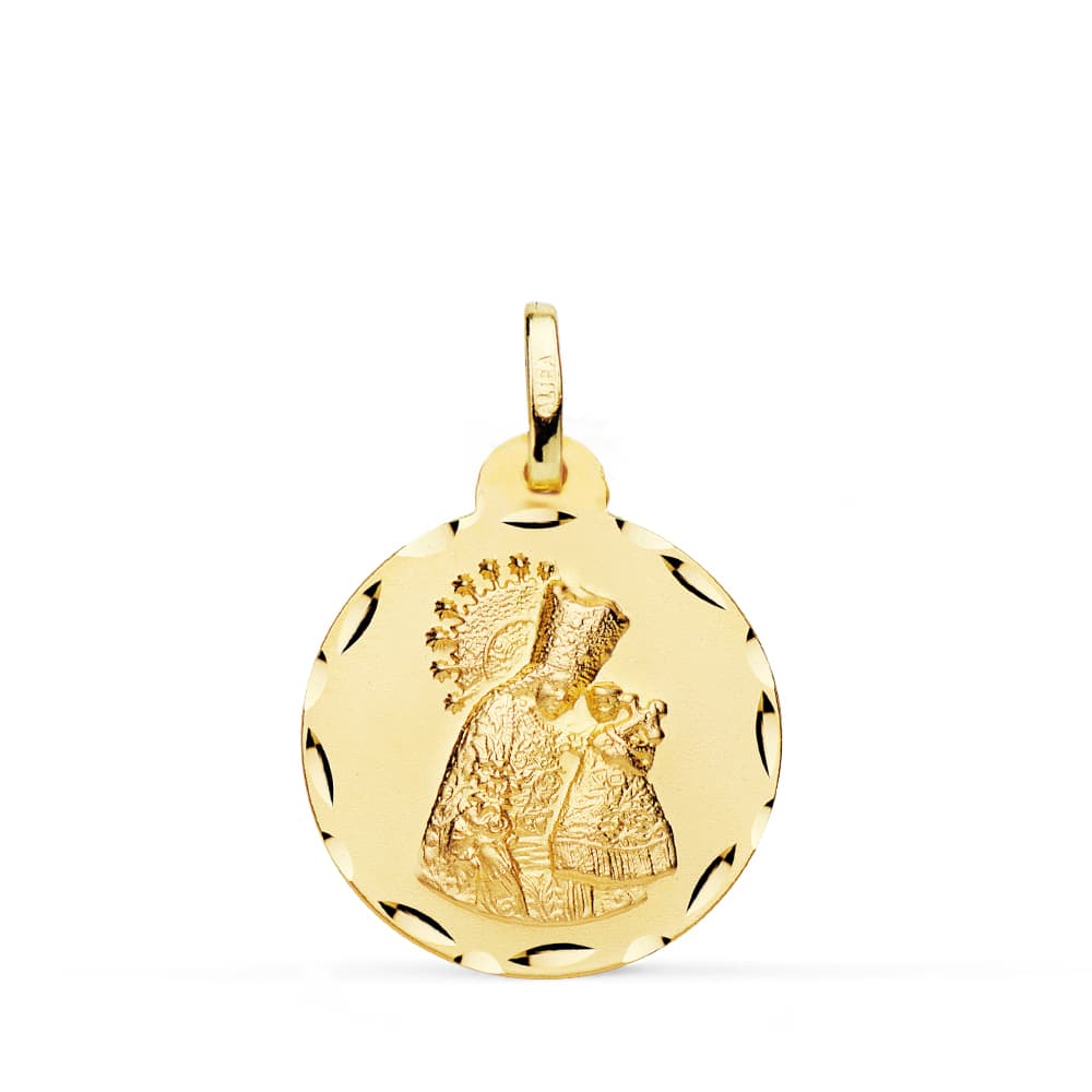 Medalla Virgen de Lutile Oro amarillo 9kt 20 mm