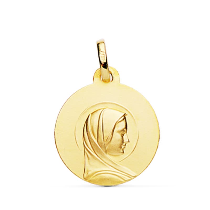 18K Benevolent Virgin Medal 18 mm