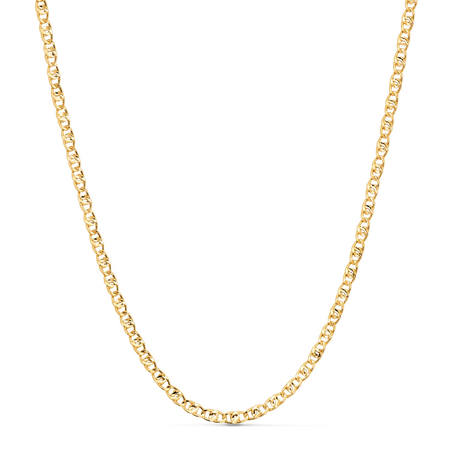 Chaîne de Type Ancre en Or Jaune 18K Longueur : 50 Cm Largeur : 2,8 mm Fermoir Fermoir à Anneau