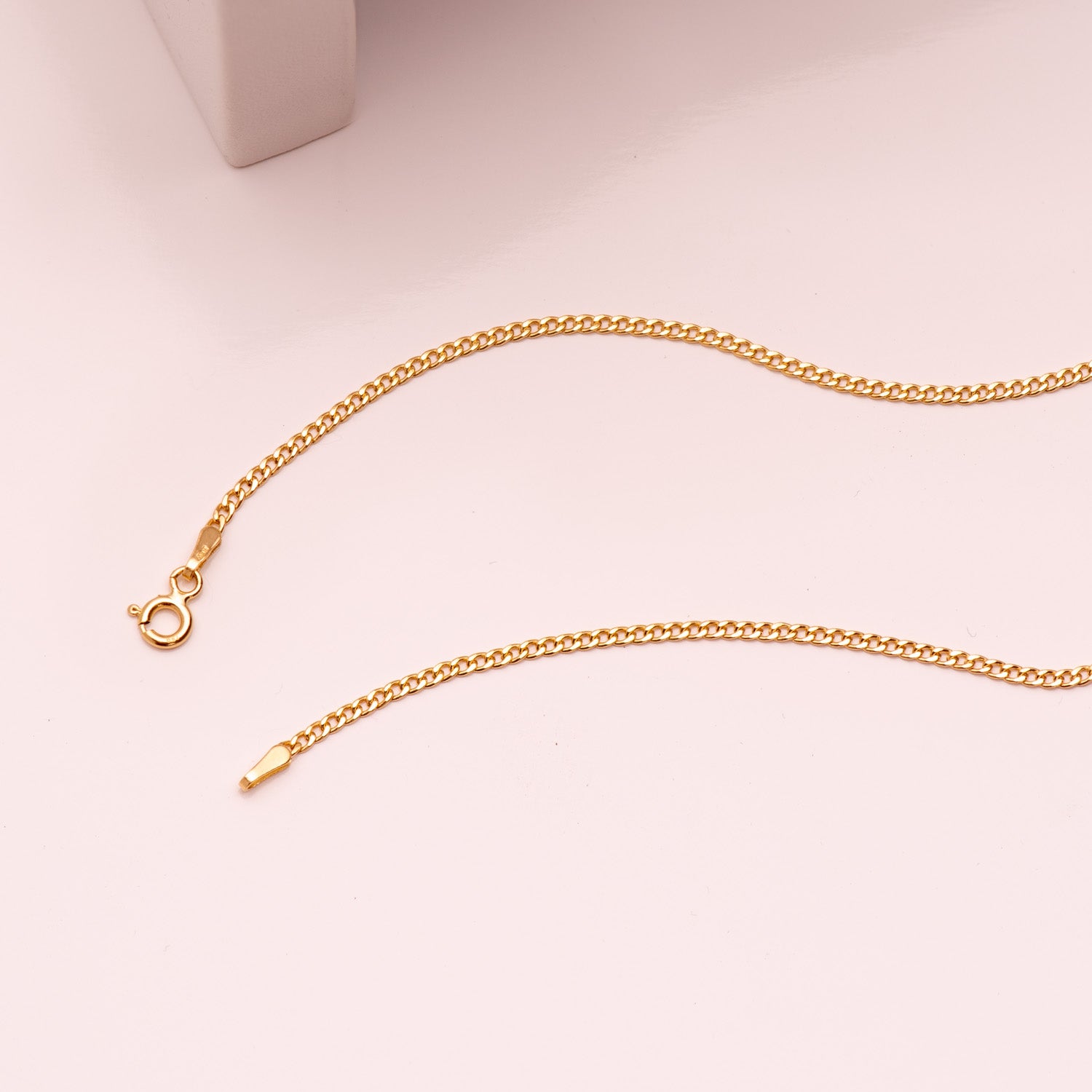 18K holle kinketting 40CM Breedte: 1,5 mm