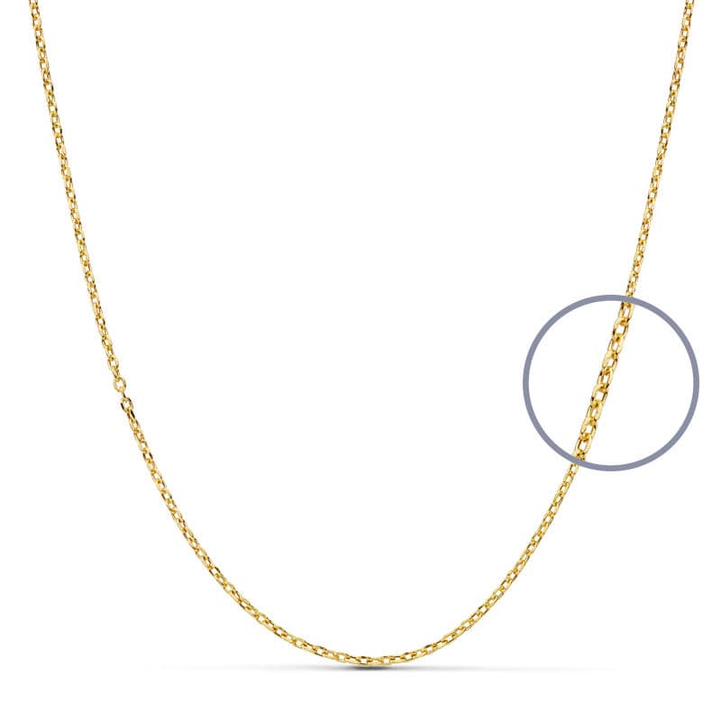 Chaîne Forcée Or Jaune 18K 45 Cm Creuse 12 mm