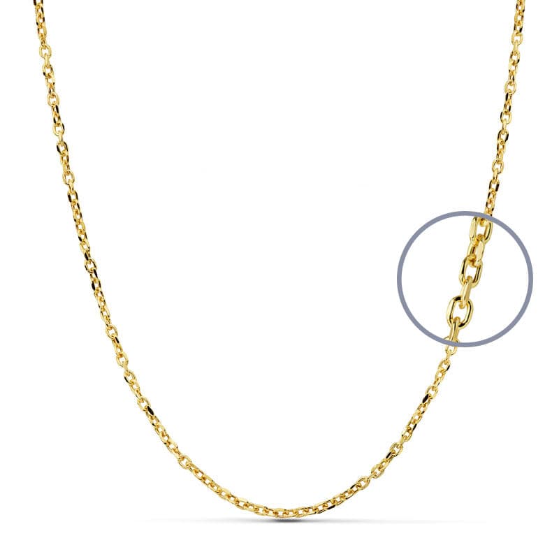 Chaîne en Or Jaune (18K) Creuse Forcée Longueur : 60CM Largeur : 2 mm