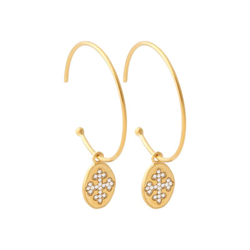 Snowflake - Gold Plated - Earrings