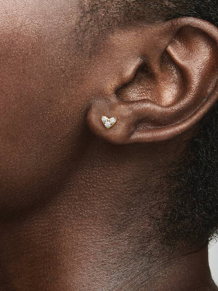 Earrings Pandora - Three Stone Heart Stud Earrings | 263003C01
