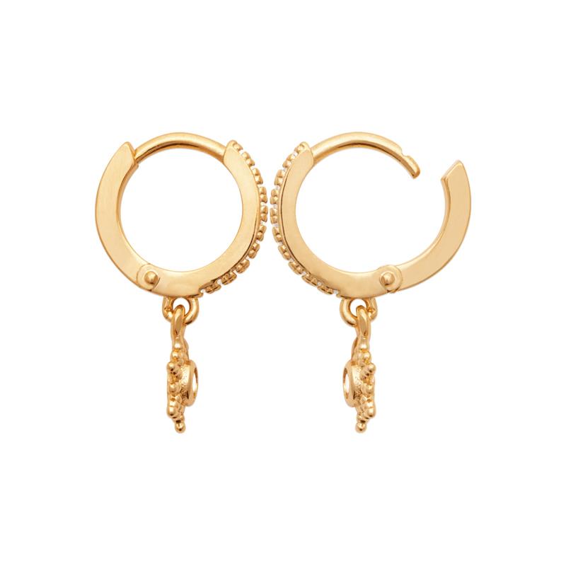 Charm - Star - Gold Plated - Hoop earrings