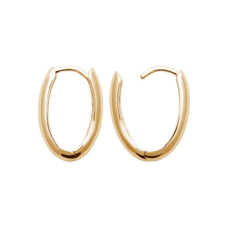 Creoles - Oval - Gold Plated