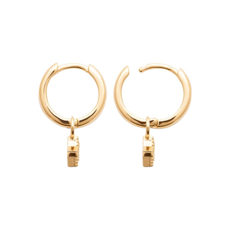 Charm - Star - Gold Plated - Hoop earrings