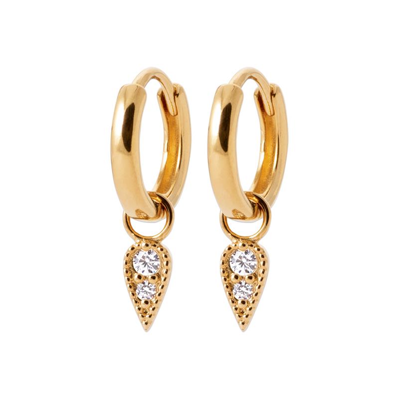 Charm - Drop - Gold Plated - Creoles