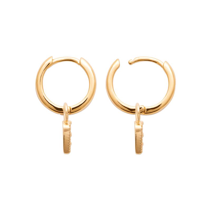 Charm - Drop - Gold Plated - Creoles