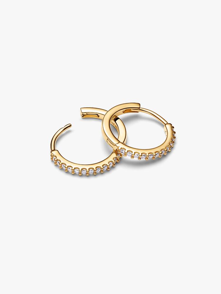 Boucles d'oreilles Pandora - Mini Créoles Scintillantes Dorées | 264649C01