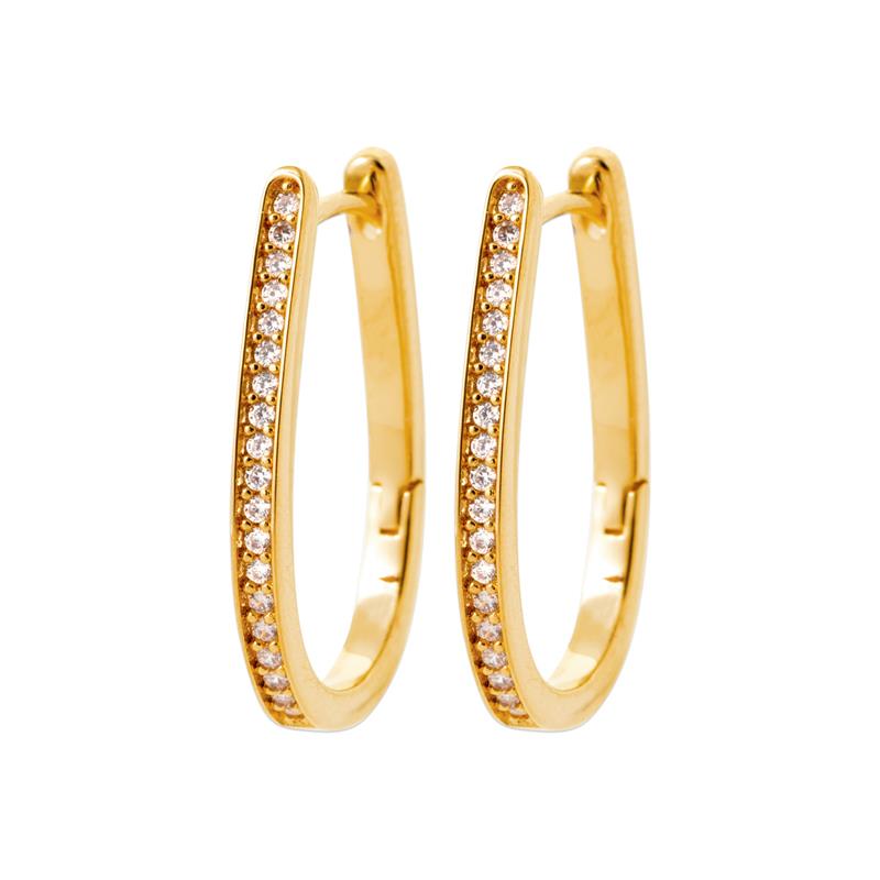 Creoles - Oval - Gold Plated
