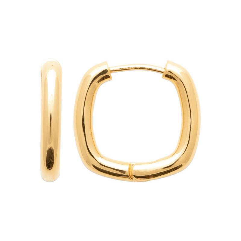 Hoop earrings - Square - Gold Plated