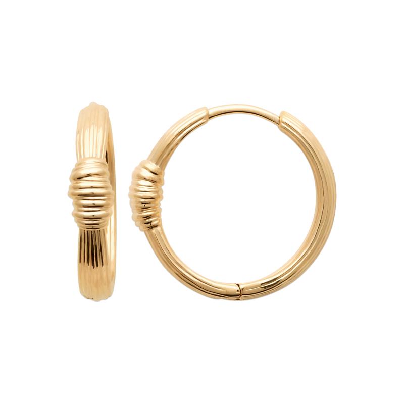 Hoop earrings - Twist - Gold Plated