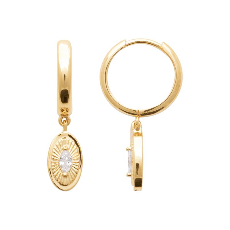 Creoles - Charm - Gold Plated