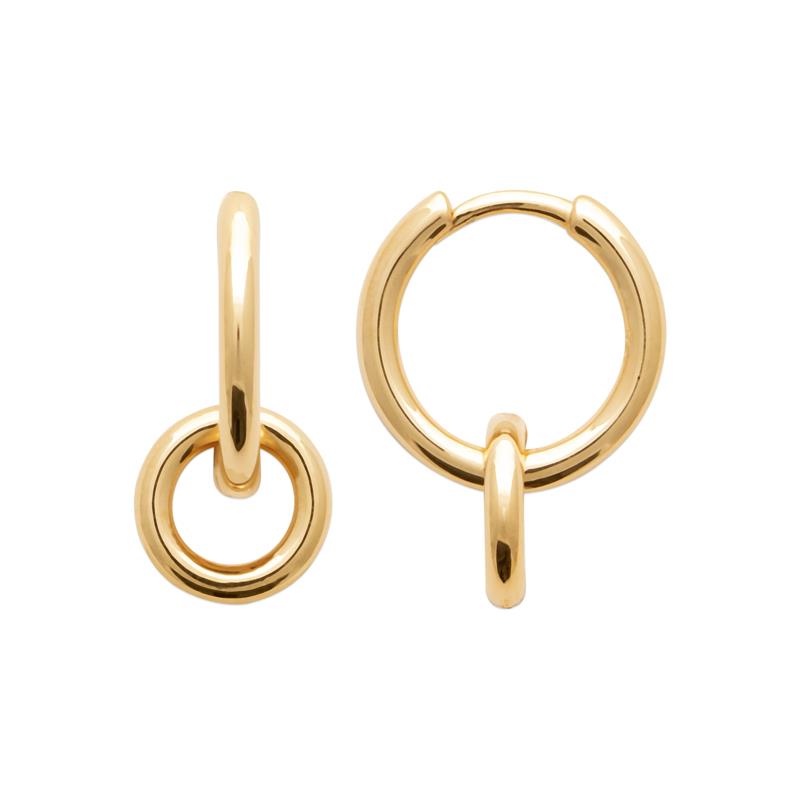 Hoop earrings - Ring - Gold Plated