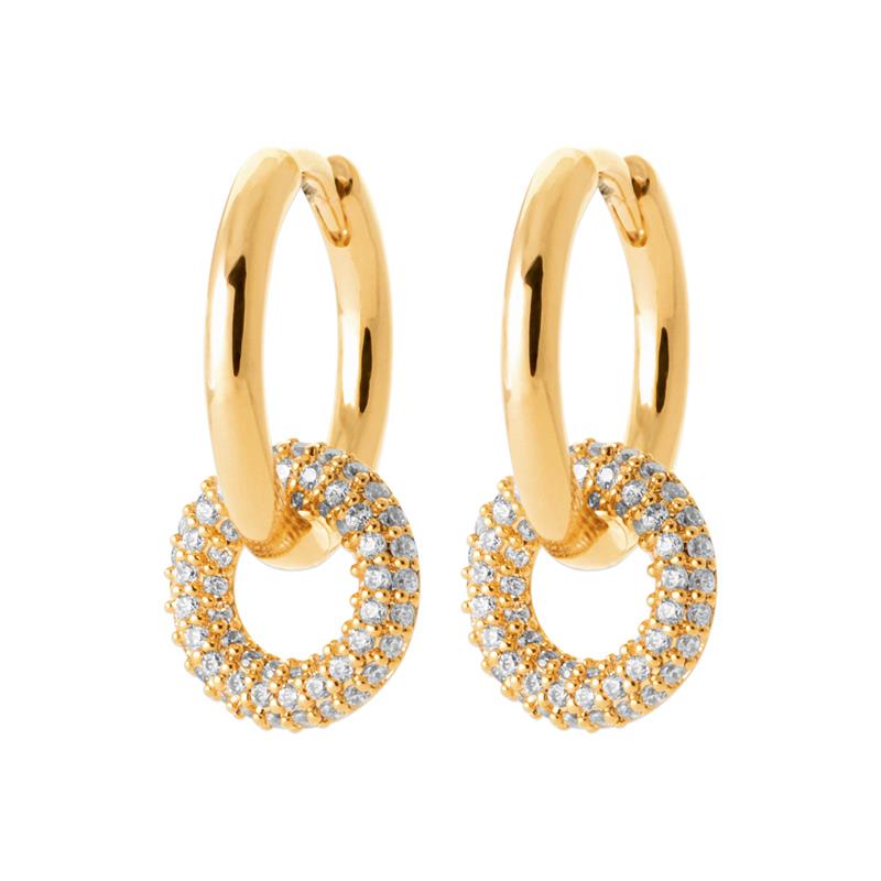 Hoop earrings - Ring - Gold Plated