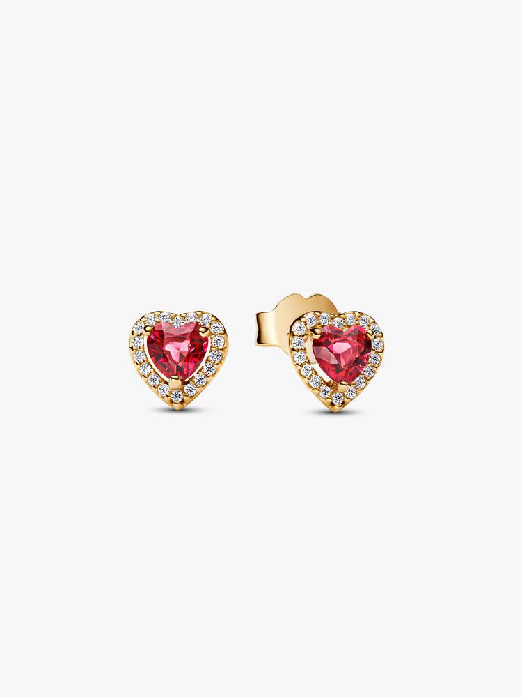 Pandora øreringe - Raised Heart Stud øreringe | 268427C02