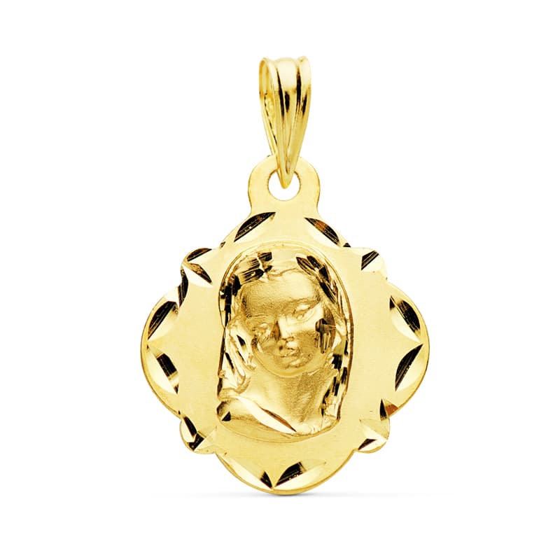 18K Jungfrau-Mädchen-Medaille 19X16MM