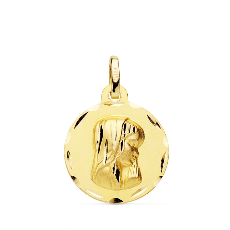 Medalla Virgen Niña 9K 16MM