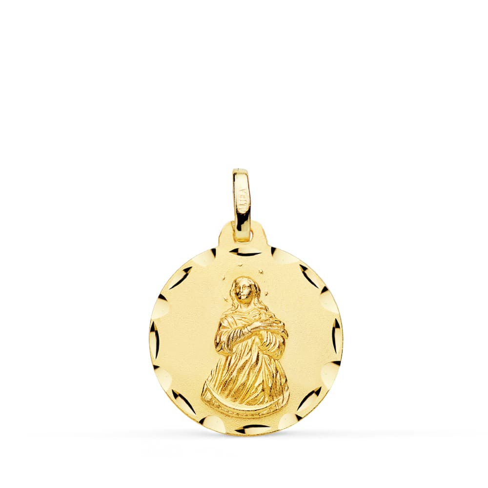 18K Inmaculate Virgin Medal 18 mm
