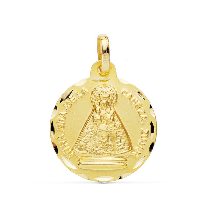 18K Virgin Medal 18 mm Gul Guld