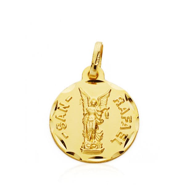 18K Saint Raphael Medal 16MM