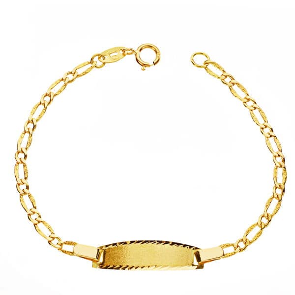 Figaro armbånd i 18K gul guld Længde: 13,5 cm Bredde: 25 mm