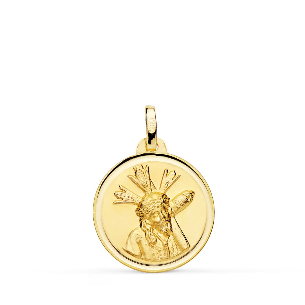 Medalla Cristo Oro Amarillo 18K 18 mm