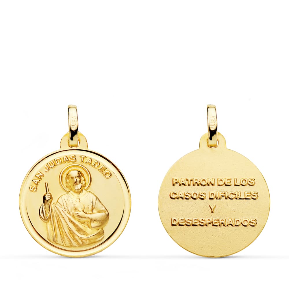18K Saint Jude Thaddeus Medal 18MM
